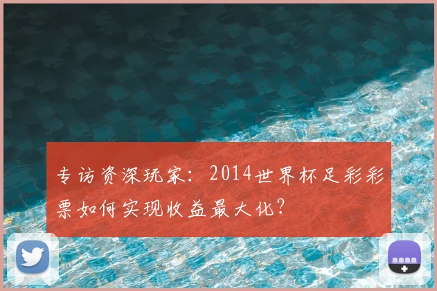 专访资深玩家：2014世界杯足彩彩票如何实现收益最大化？